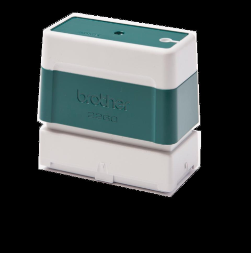 Brother 2260 - Timbro - preinchiostrato - verde - testo personalizzabile - 22 x 60 mm (pacchetto di 12)
